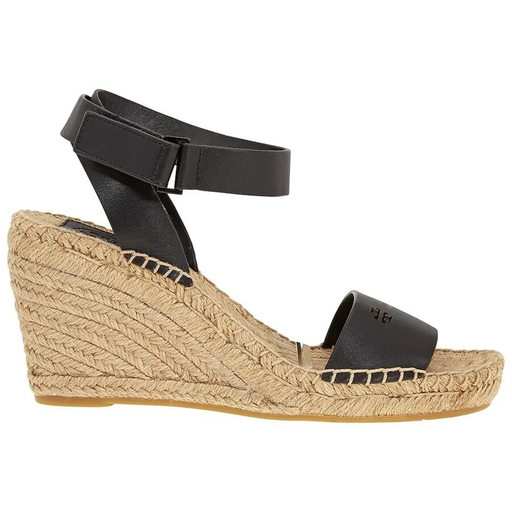 Tory Burch Bima Leather wedge Espadrille Sandal